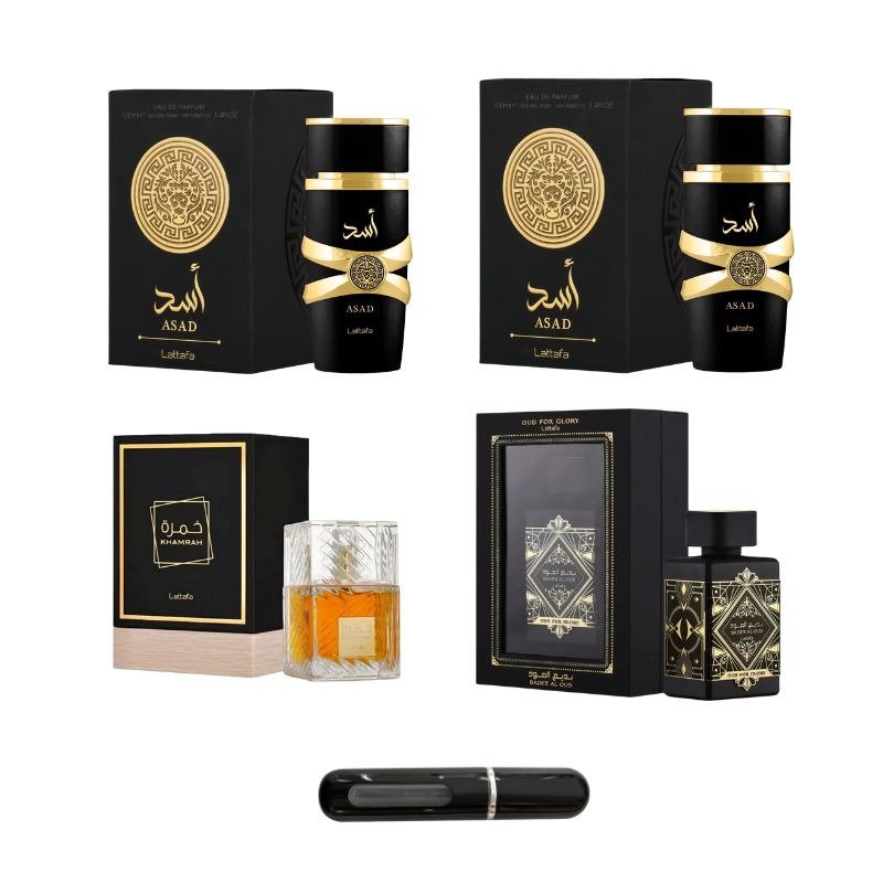 2 UNID ASAD+OUD GLORY CAJA+KHAMRAH CAJA